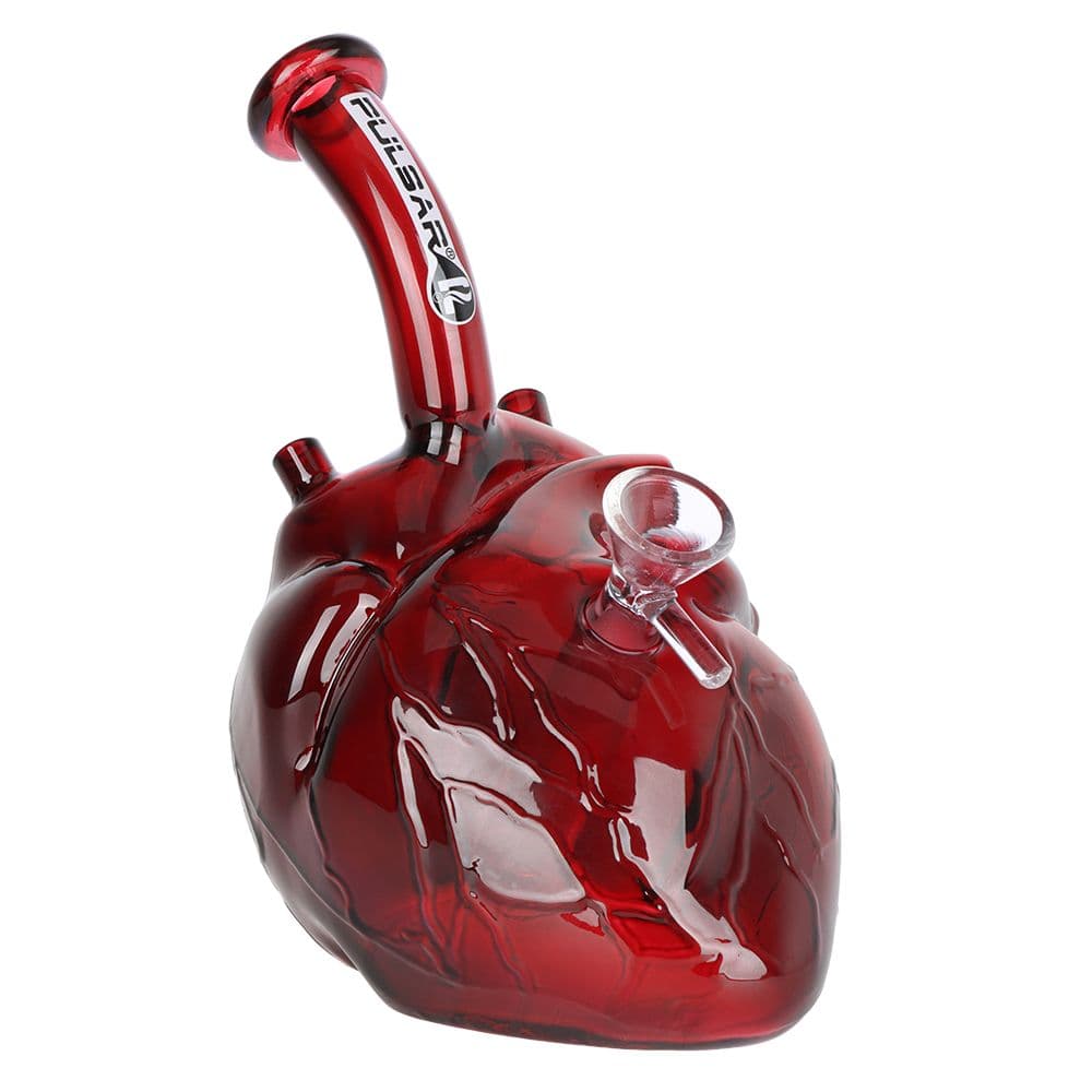 Pulsar Be Still My Heart Glass Water Pipe 6.5" - 14mm F