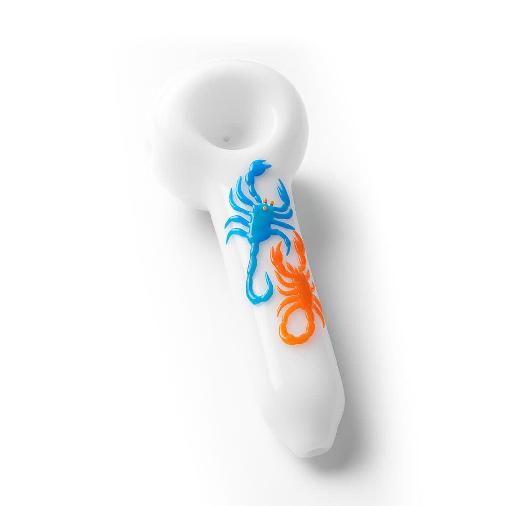SCORPION GLASS CLAY HAND PIPE