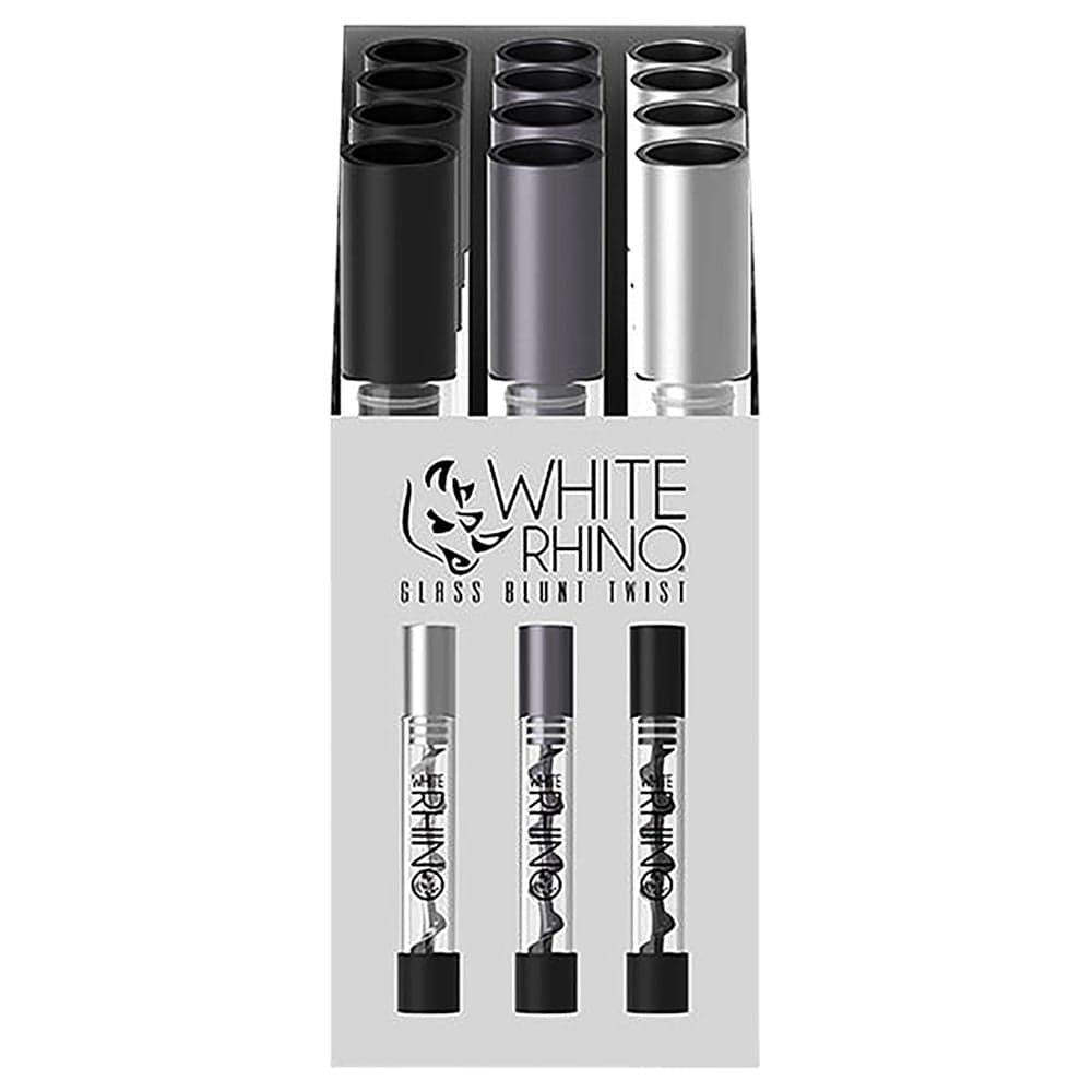White Rhino Glass Blunt - 3.75" / Assorted Colors 12ct