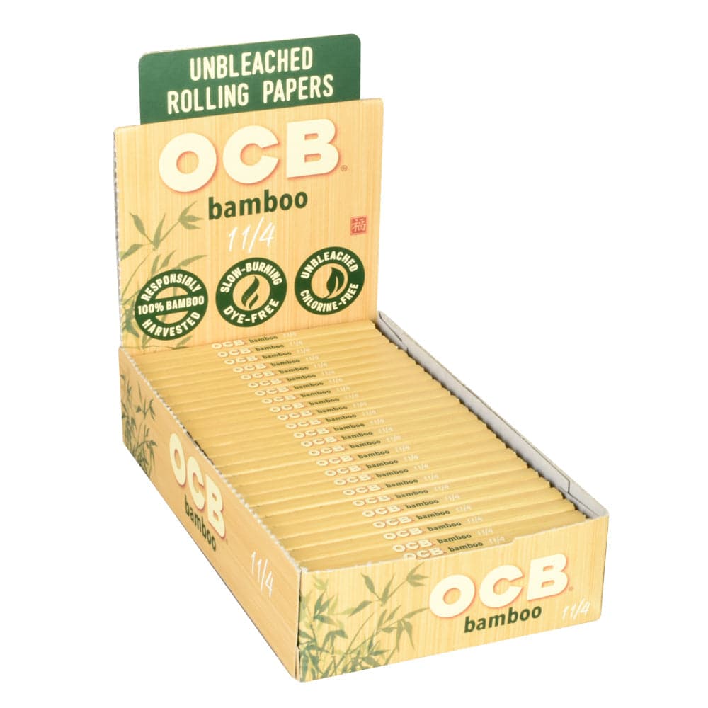 OCB Bamboo Rolling Papers - 50pk / 1 1/4" 24PC DISP