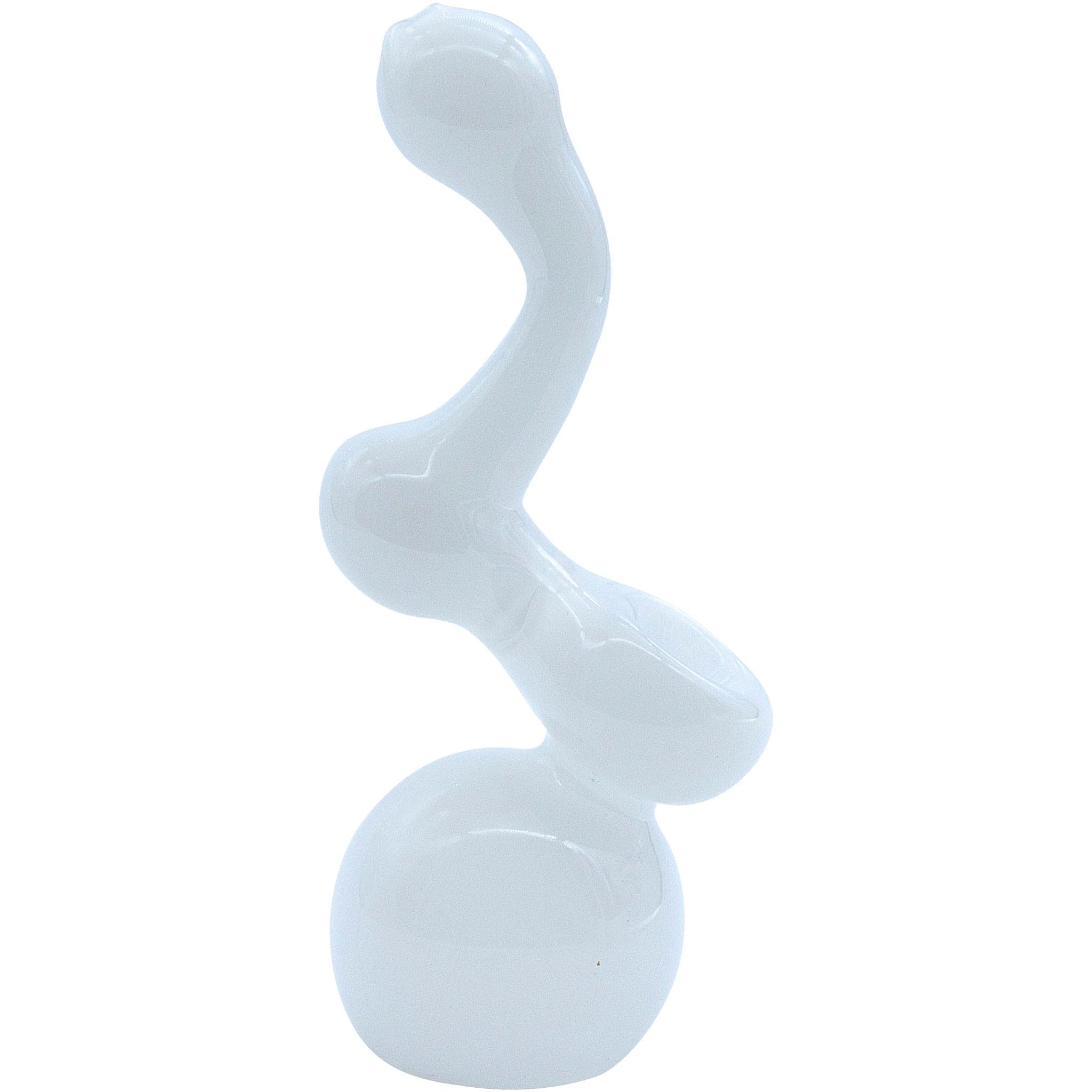 LA Pipes Ivory Sherlock Glass Sherlock Bubbler Pipe 6"