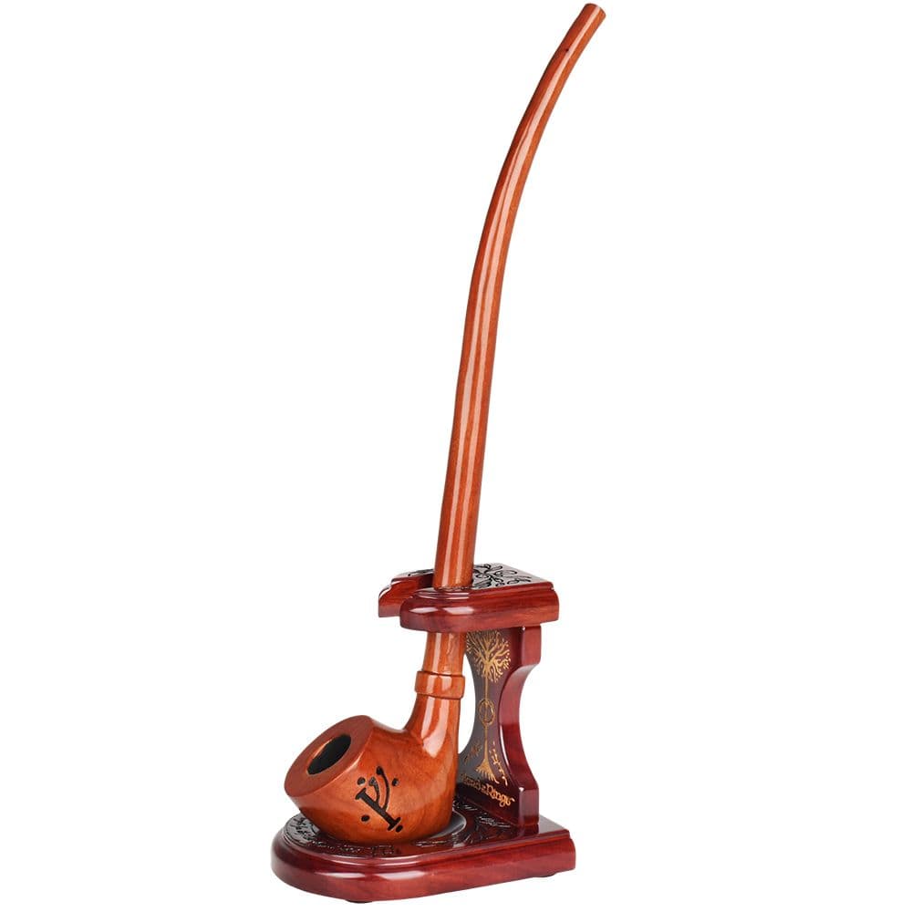 Pulsar Shire Pipes x LoTR GANDALF Pipe & MIDDLE-EARTH Pipe Stand Bundle - 12.5"