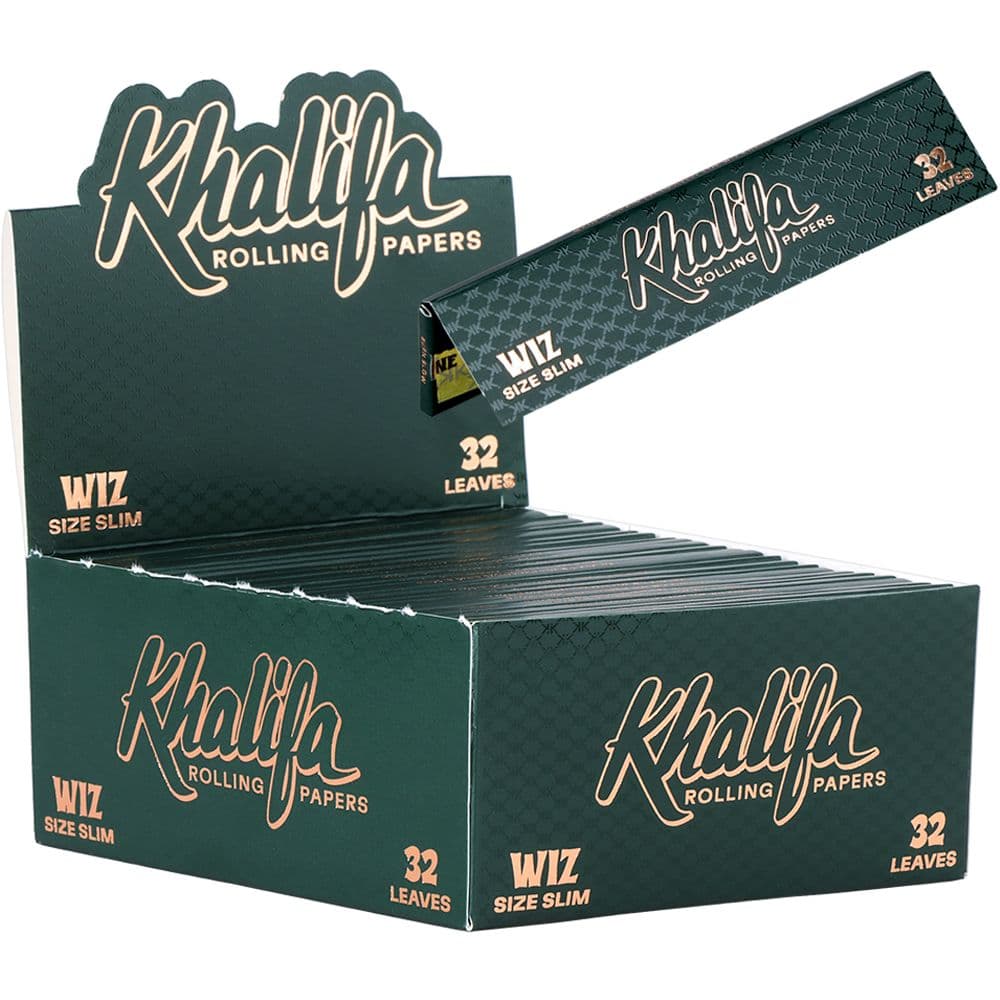 Khalifa Rolling Papers - 32pc / Wiz Size Slim 50ct