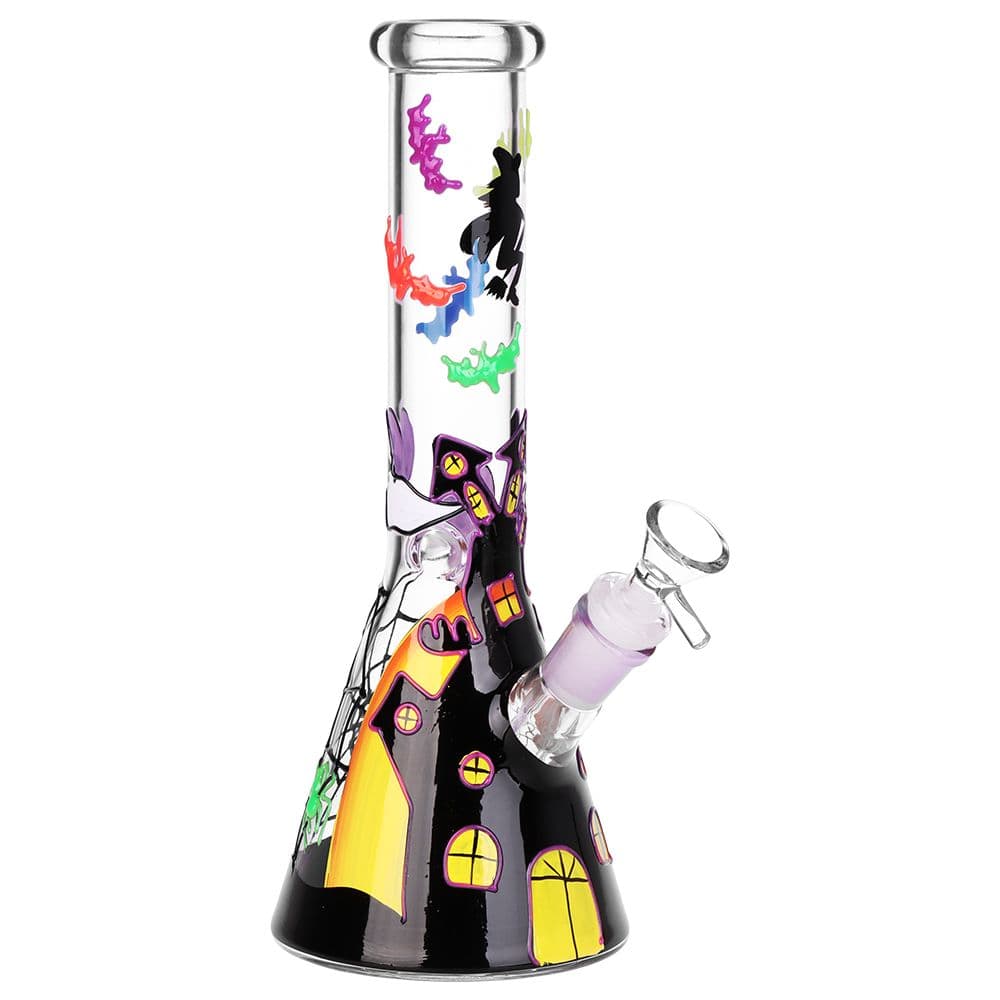 Haunted House Beaker Glass Water Pipe - 10" / 14mm F