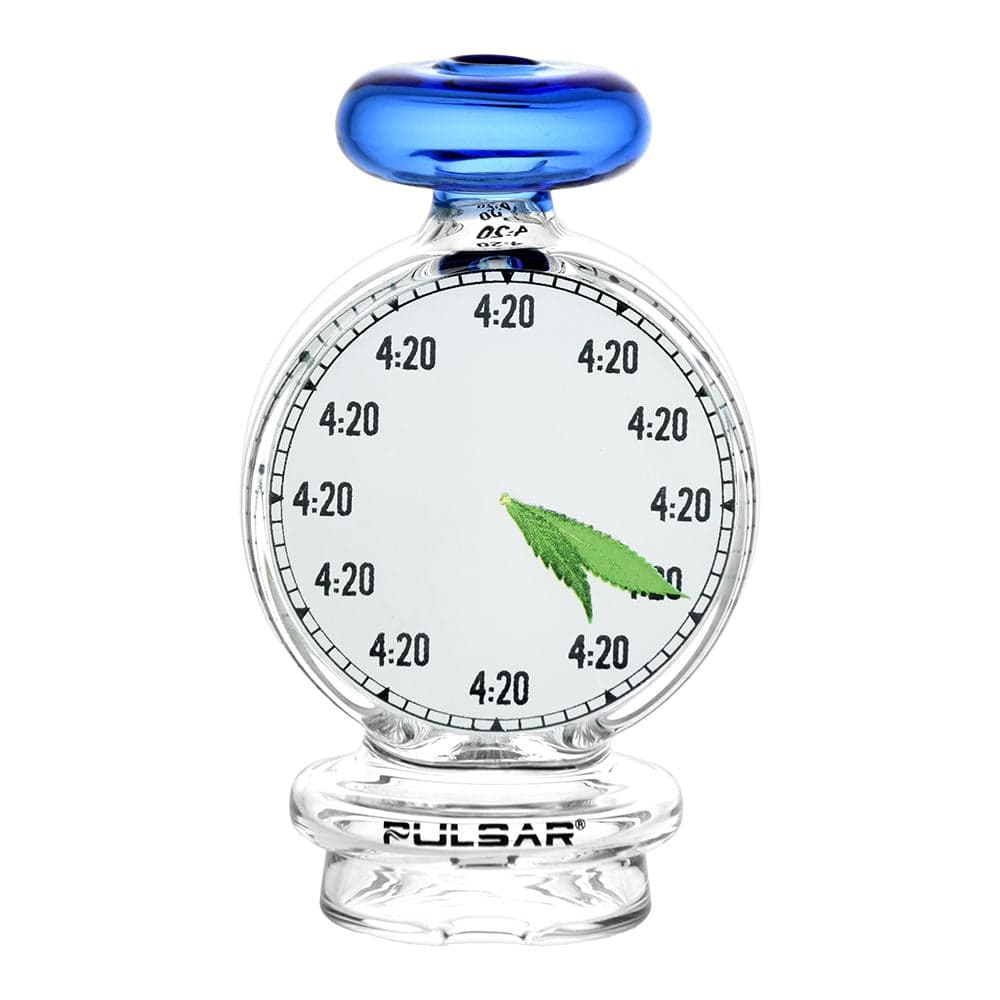 Pulsar Timepiece Bubbler Attachment For Puffco Peak / Pro - 4.25" / Blue