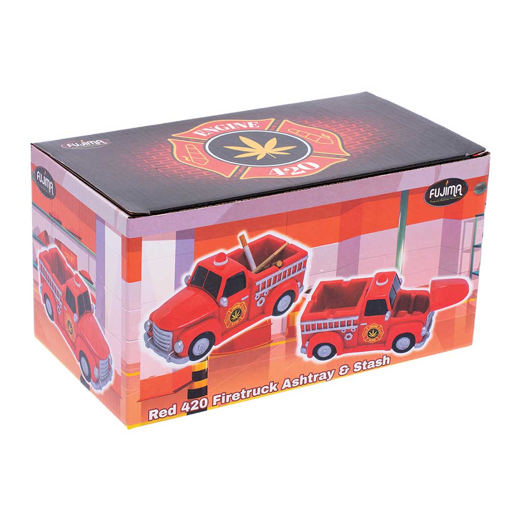 Red Light-up Firetruck Ashtray & Stash