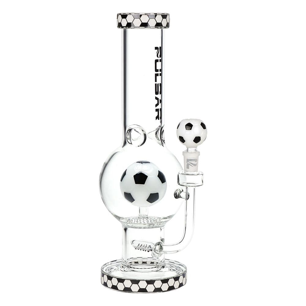 Pulsar Soccer Celebration Bubble Base Glass Water Pipe - 12.6" / 14mm F