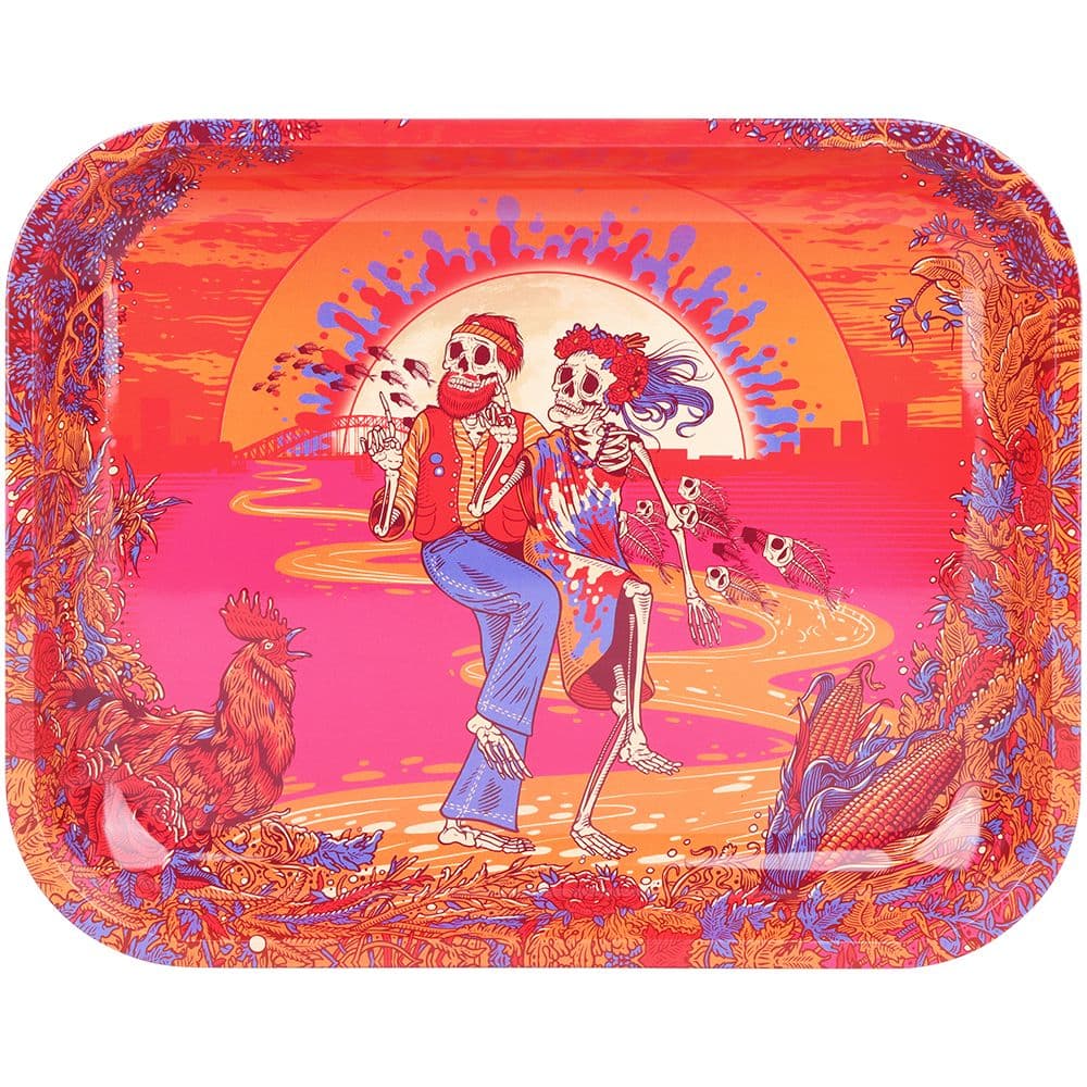 Grateful Dead x Pulsar Large Metal Rolling Tray - Sunset Dance / 13"x11"