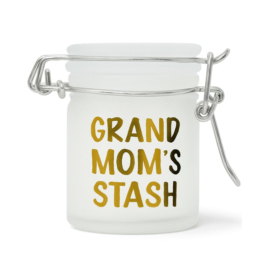 AIRTIGHT GLASS GRANDMOM'S STASH STORAGE JAR