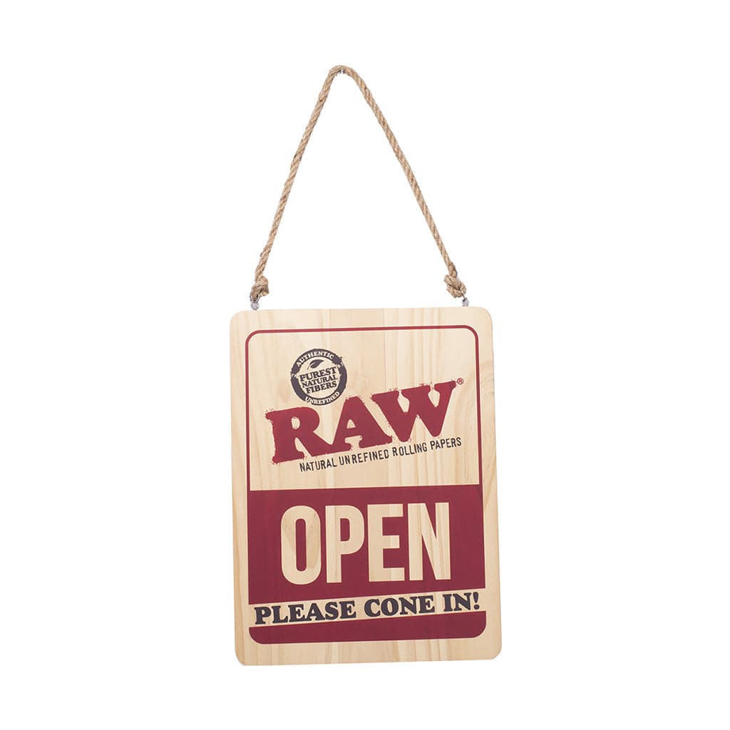 RAW LARGE WOODEN SIGN 12"X16"