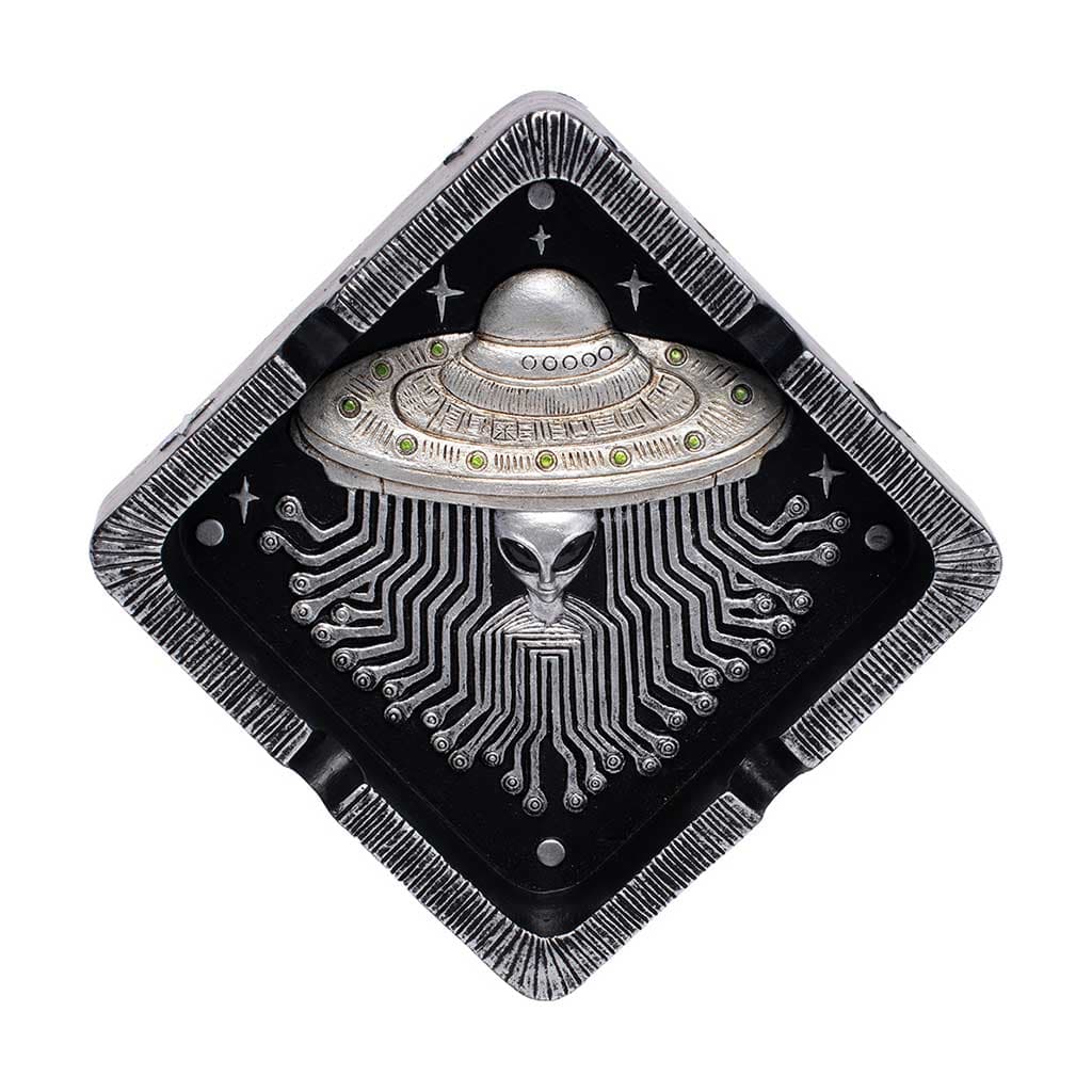 SILVER UFO ASHTRAY
