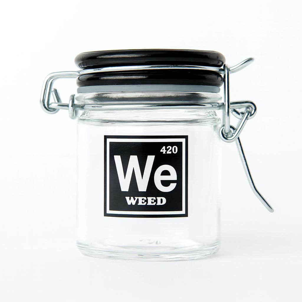 AIRTIGHT GLASS HERB PERIODIC SYMBOL STORAGE JAR