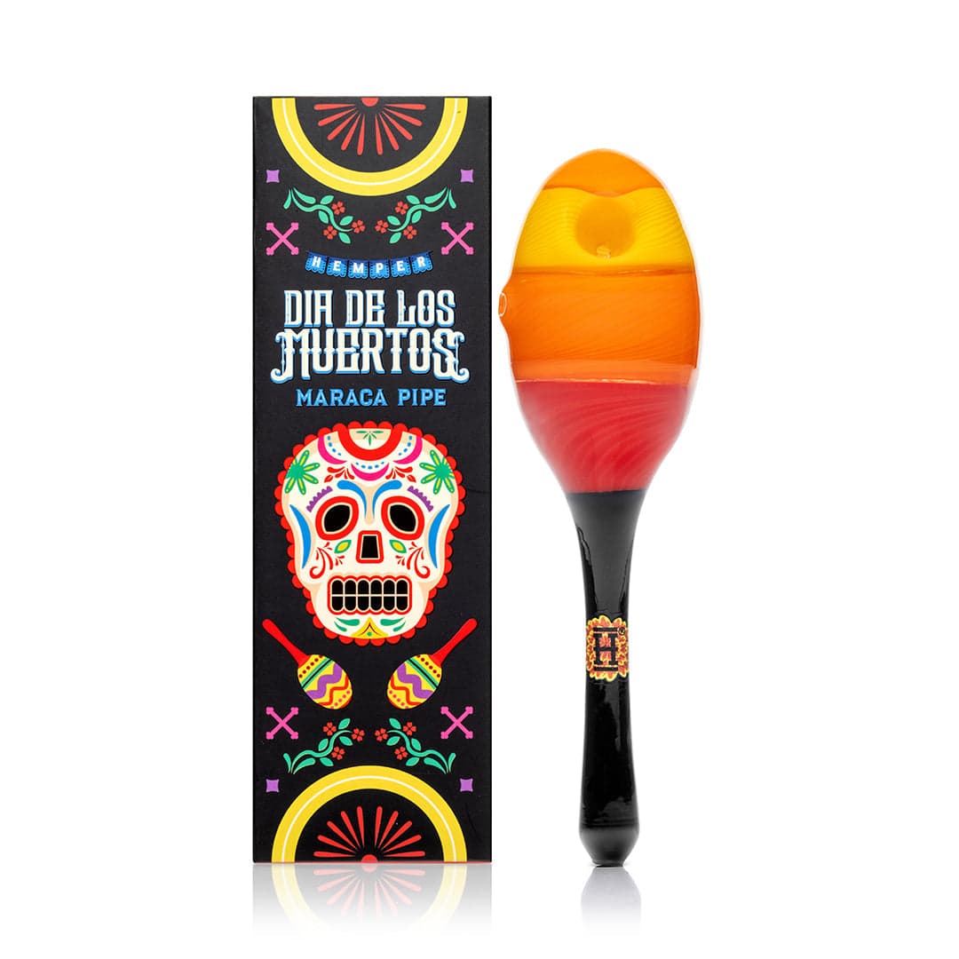 Dia De Los Muertos Maraca Hand Pipe