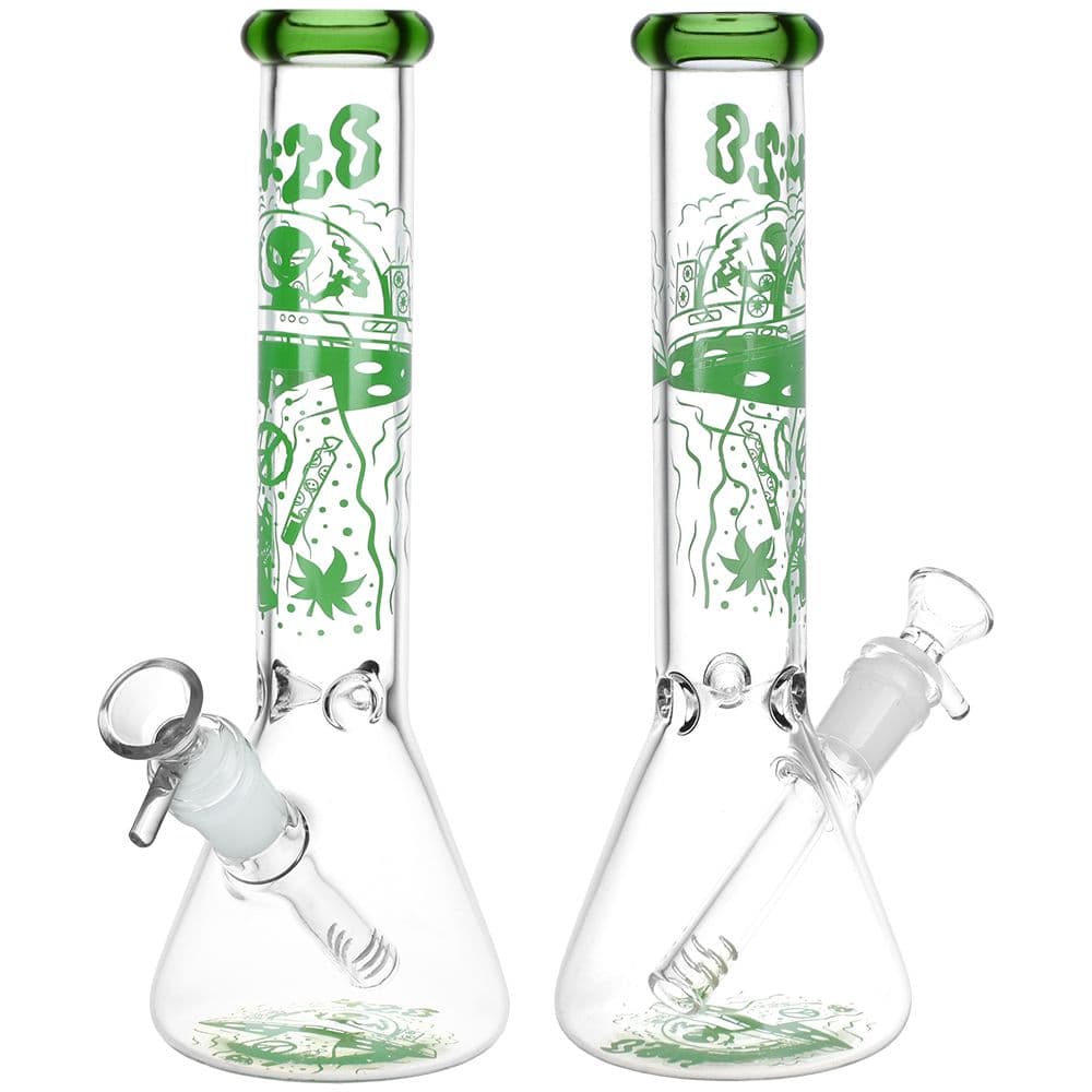 UFO Visitor Beaker Glass Water Pipe - 10" / 14mm F