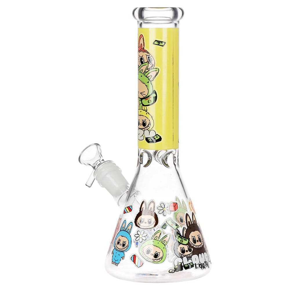 Labubu Beaker Glass Water Pipe Bong | 9.75" | 14mm F | Designs Vary