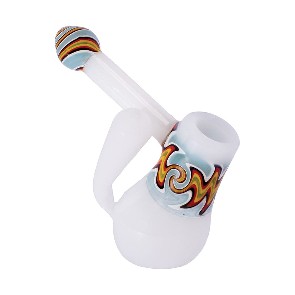 GLASS BUBBLER WITH WIG WAG