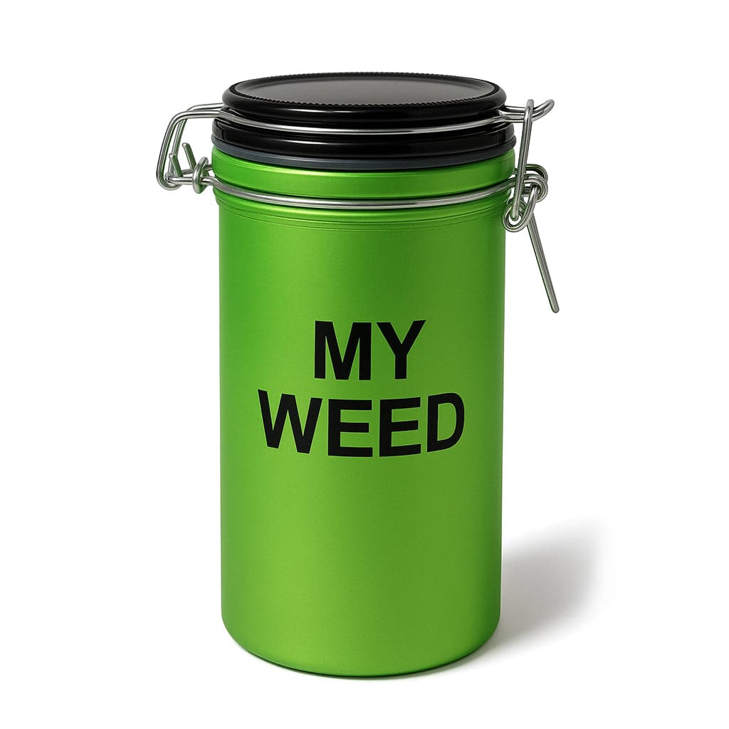 MY HERB FROSTED GLASS STASH JAR