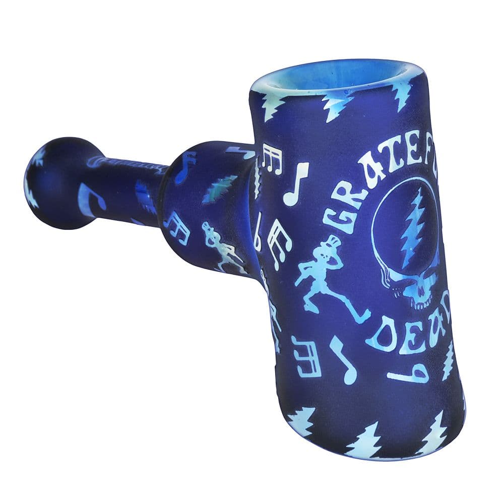Grateful Dead x Pulsar Ethereal Music Etched Glass Hammer Bubbler - 5"