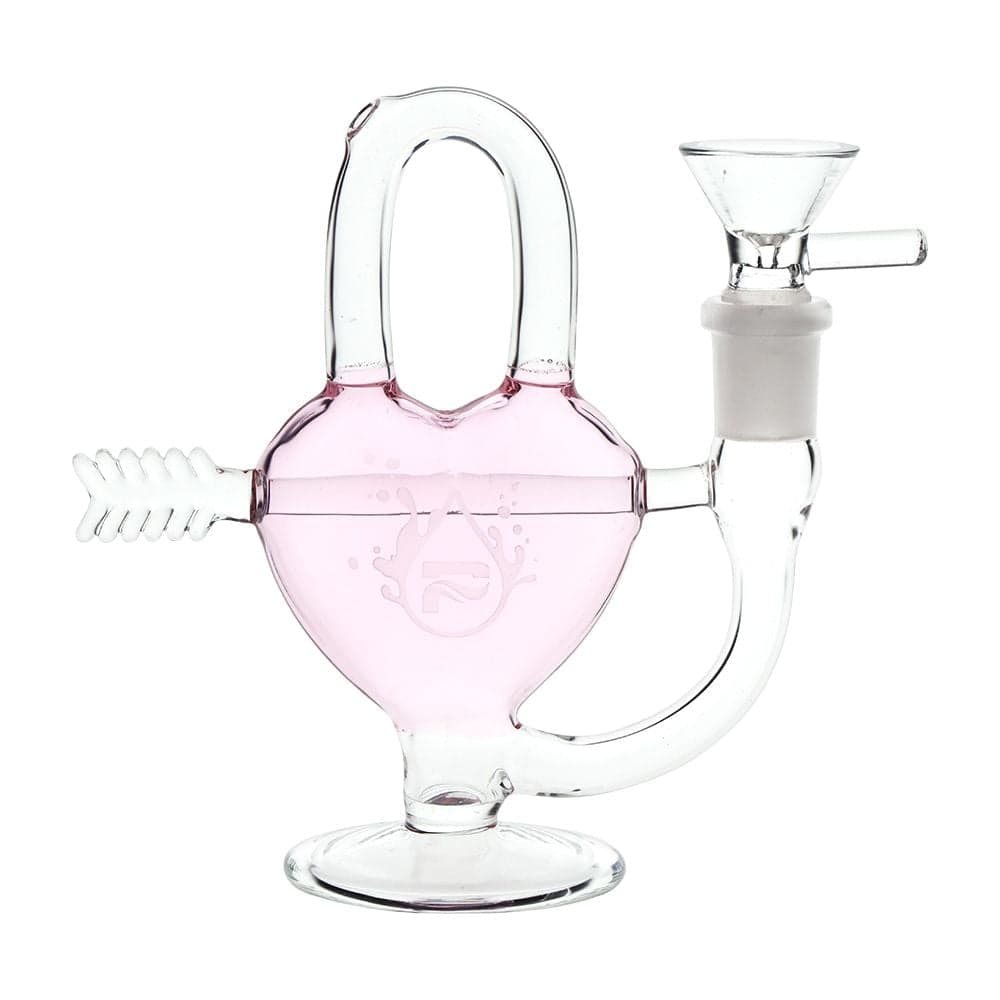 Pulsar Arrow Heart Glass Water Pipe - 5" / 14mm F
