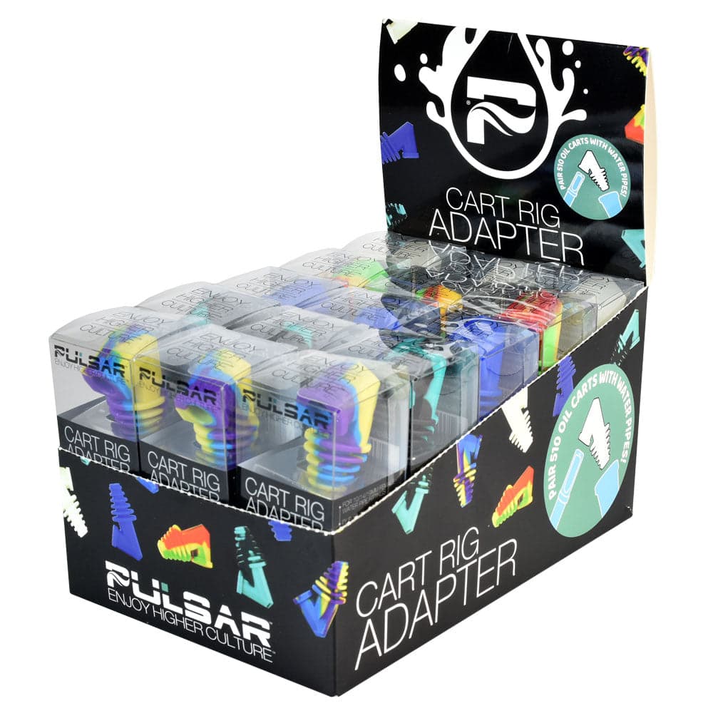 Pulsar Silicone Cart Rig Adapter - Assorted - 30PC DISPLAY
